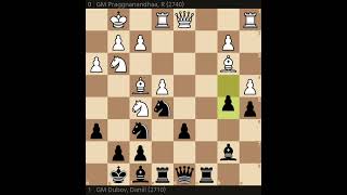 2023 Samarkand Praggnanandhaa Dubov C55 Italian Game Two Knights Defense Modern Bishops Opening [upl. by Tezzil]