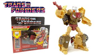 Transformers G1 Retro Reissue Headmaster CHROMEDOME Review [upl. by Cykana]