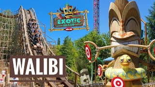 🎢Visite de Walibi RhôneAlpes amp découverte de la NOUVELLE zone EXOTIC ISLAND  Tr2 [upl. by Anole]