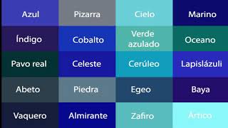 Tipos de color Azul [upl. by Lebisor]