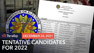 In Comelec’s updated tentative list presidential bets down from 97 to 15 [upl. by Malvie]