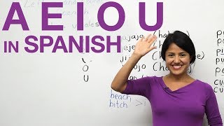 Learn how to say the vowels in Spanish  A E I O U [upl. by Ploss369]