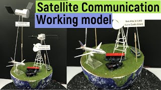 Satellite communication working model  science exhibition model  satellite communication project [upl. by Gwendolin924]