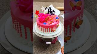 Simple Cake Design 🎉 simplecake birthdaycake cakedecorating cakedesign trending shortvideo [upl. by Bagley]