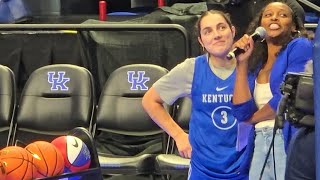 Georgia Amoore doing 3point shoot out at Big Blue Madness October 11th 2024 [upl. by Ennovyhc35]