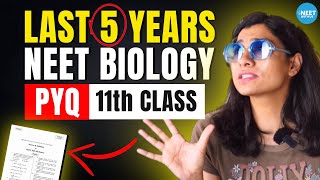 Last 5 Years NEET PYQ in One Shot  NEET Biology  Class 11  Ritu Rattewal [upl. by Lemcke]