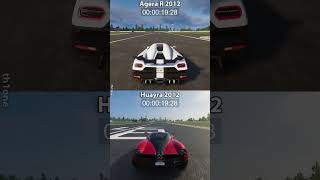 The Crew 2  Koenigsegg Agera R 2012 vs Pagani Huayra 2012 Drag Race Stock [upl. by Disini]