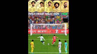 Salah Penalty Kicks Evolution From FIFA 21 To FC 25 mohammedsalah mosalah penaltykick shorts [upl. by Yllas]