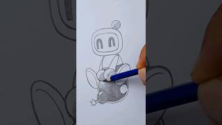 Drawing Bomberman bomberman shorts bomberman64 bombermanhero fanart comodesenhar [upl. by Ainos847]