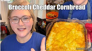 Broccoli Cheddar Cornbread  April Quick Cooking [upl. by Corabella926]