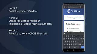 Certilia  Prijava u eGrađane sa Certilia mobileIDom [upl. by Ten]