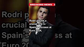 Rodri Wins Ballon dOr After Premier League and Euro 2024 Triumph  Football live news [upl. by Vitkun]