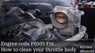 How to clean your throttle body Engine code P0505 fix [upl. by Arhna113]