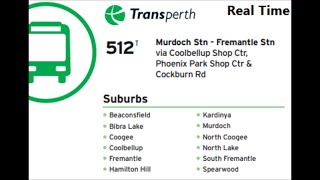 Transperth 512T [upl. by Bogie]