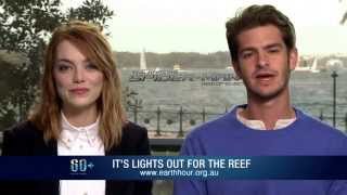 Andrew Garfield and Emma Stone show their support for Earth Hour Australia [upl. by Okajima]