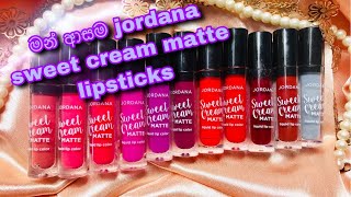 My Favourite Jordana Sweet Cream Matte Lipstick Collection lipstick productreview [upl. by Alliuqal859]