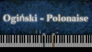 Ogiński  Polonaise  Piano Tutorial [upl. by Kerby]