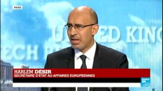 Pour Harlem Désir lEurope vit une quotcrise de confiancequot [upl. by Lindahl617]