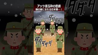 【アッツ島の戦い】蜂の巣にされる日本軍…！shorts 史実 [upl. by Riegel]