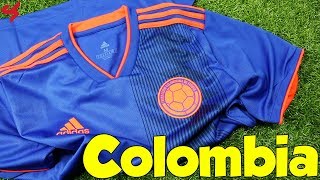 World Cup 2018 Adidas Away Colombia Soccer Jersey Unboxing  Review [upl. by Oilenroc]