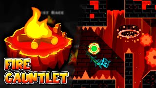 “Fire Gauntlet” Complete All Coins – Geometry Dash [upl. by Yllehs]