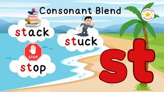 Consonant Blends  quotSTquot Words  Phonics Lesson for Kids [upl. by Cirri]