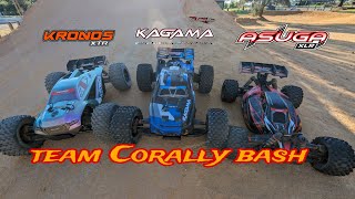 Team Corally Kagama  Asuga and Kronos Xtr bash [upl. by Nanette950]