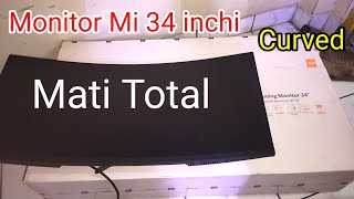 Monitor Mi Xiaomi 34 inchi curved ultra wide Mati total  XMMNTWQ34 [upl. by Kotta]