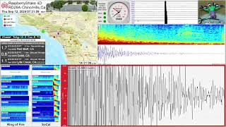 M 47  6 km N of Malibu CA 91224  RaspberryShake 4D Seismograph RD29A Live  Chino Hills CA [upl. by Tfat917]