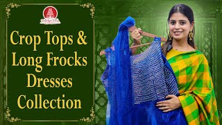 Crop Tops amp Long Frocks Dresses Collection  Rameshwari Silks [upl. by Marion129]