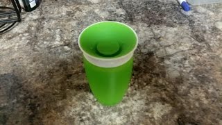 Product Review munchkin 360 miracle cup demonstration [upl. by Fabrianne]