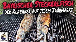 257  Fisch am Karfreitag Bayrischer Steckerlfisch vom Kugelgrill  wie am Volksfest [upl. by Namzzaj]