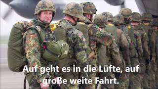 Es donnern die Motoren Fallschirmjägerlied  German Paratrooper Song  Lyrics [upl. by Ayikaz]