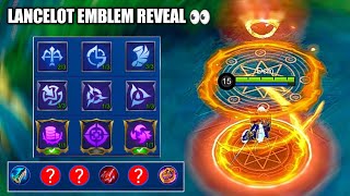 Demonal Lancelot Emblem Set  Build Reveal 🔥  MLBB [upl. by Akcirahs992]