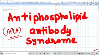 ANTI PHOSPHOLIPID ANTIBODY SYNDROME  CONCEPT  MADEEASY [upl. by Nonnerb]