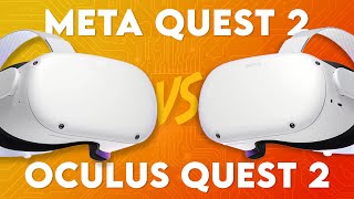 Whats the difference  Meta Quest 2 vs Oculus Quest 2 EXPLAINED [upl. by Emyle446]