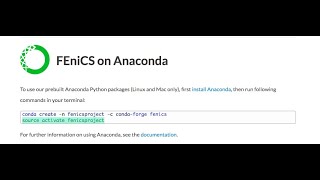 Install Fenics on Mac  Anaconda [upl. by Enitsud]