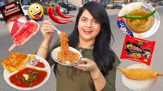 Living on SPICY FOOD for 24 HOURS Challenge  Food Challenge [upl. by Hildagard695]