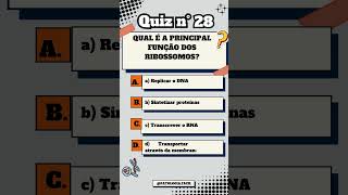 Quiz n° 28 Biologia celular quiz biomedicina dna [upl. by Onin]