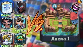 MAX EFSANEVİLERLE 1 ARENADA OYNARSAK NE OLUR  Süpriz Efsanevi   Clash Royale [upl. by Sim]