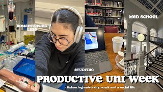 Productive Weekly Vlog ✨🎧 Medical School Studying Balancing a Social Life Hospital Placement [upl. by Sorips]