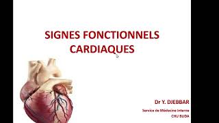 SÉMIOLOGIE  signes fonctionnels cardiaques douleur thoracique dyspnée plapitation syncopes [upl. by Sewellyn766]