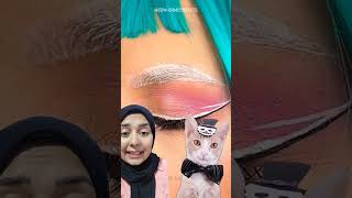 ازاي ده cat makeup kawaii عائلههبه [upl. by Etnoved]