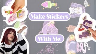 ✦ Make Stickers With me  Mystic Halloween Stickers ✦ [upl. by Bertrand]