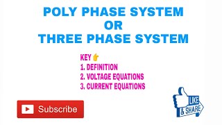 1 POLY PHASE CIRCUIT OR POLY PHASE SYSTEM OR THREE PHASE SYSTEM [upl. by Lolita]