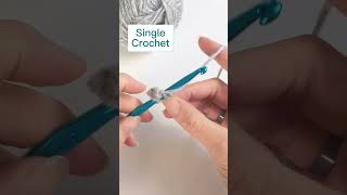 LEFT HANDED Crochet Stitch Tutorial Single Crochet crochet crochettutorial easycrochet [upl. by Suiradal]