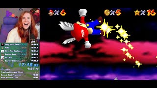 Enfin le record  Mario 64 16 stars Speedrun [upl. by Honorine]