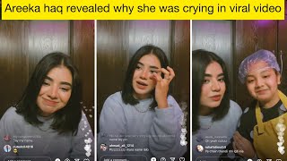 Areeka haq reveals why she was crying in the viral video in Instagram live  Celebrityhood Update [upl. by Lapotin237]