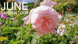 June English Country Garden Tour gardentour [upl. by Bbor998]