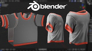 Blender 42 Make A Shirt Tutorial  Cloth Sewing [upl. by Acinomaj]